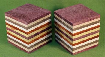 Blank #746 - Two Striped Blanks - Set of 2 ~ 2 1/2" x 2 1/2" x 3" ~ $13.99